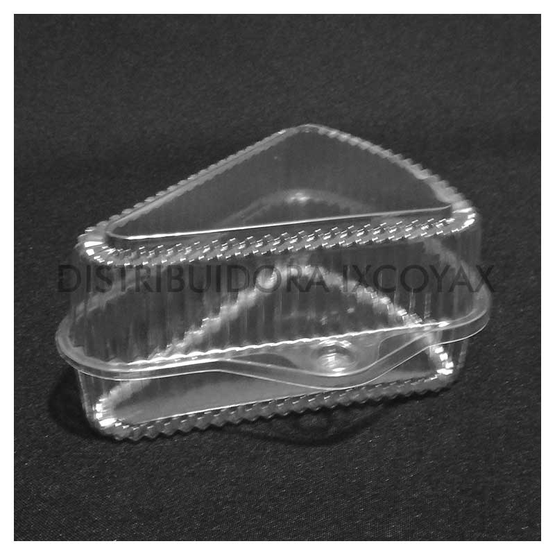 Contenedor plástico desechable transparente para porcion de pastel –  Distribuidora Ixcoyax