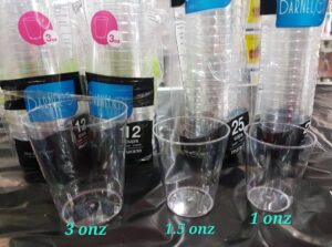 Vaso liso de Plástico transparente tequilero - Imagen 3
